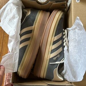 Adidas Gazelle Bold Grey Magic Beige Gum